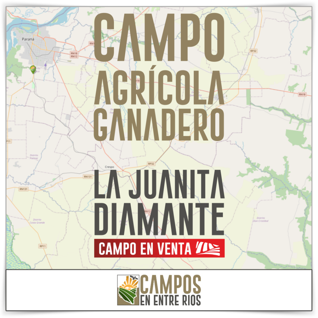 Campo MIXTO en venta. 12 ha. La Juanita. Diamante. Entre Rios